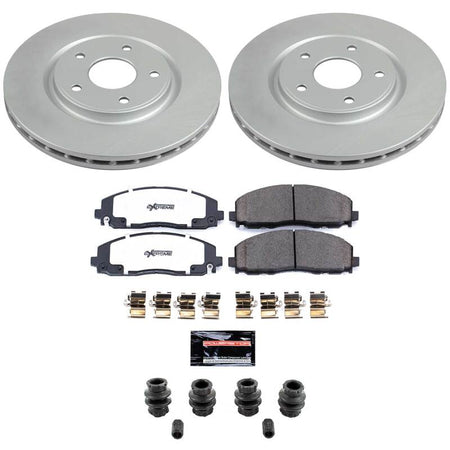 Power Stop 17-25 Chrysler Pacifica Front Z36 Coated Truck & Tow Brake Kit