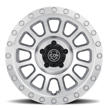 ICON Hulse 17 X 8.5 6 X 5.5 25mm Offset 5.75in BS Silver Machined