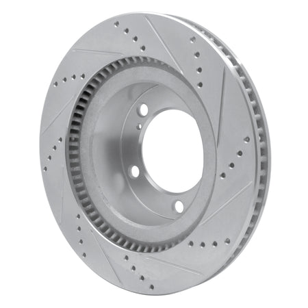 DFC 07-22 Lexus LX570 Front Left Drilled & Slotted Silver Brake Rotor