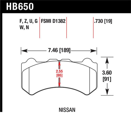 Hawk 09-11 Nissan GT-R Performance Ceramic Street Front Brake Pads
