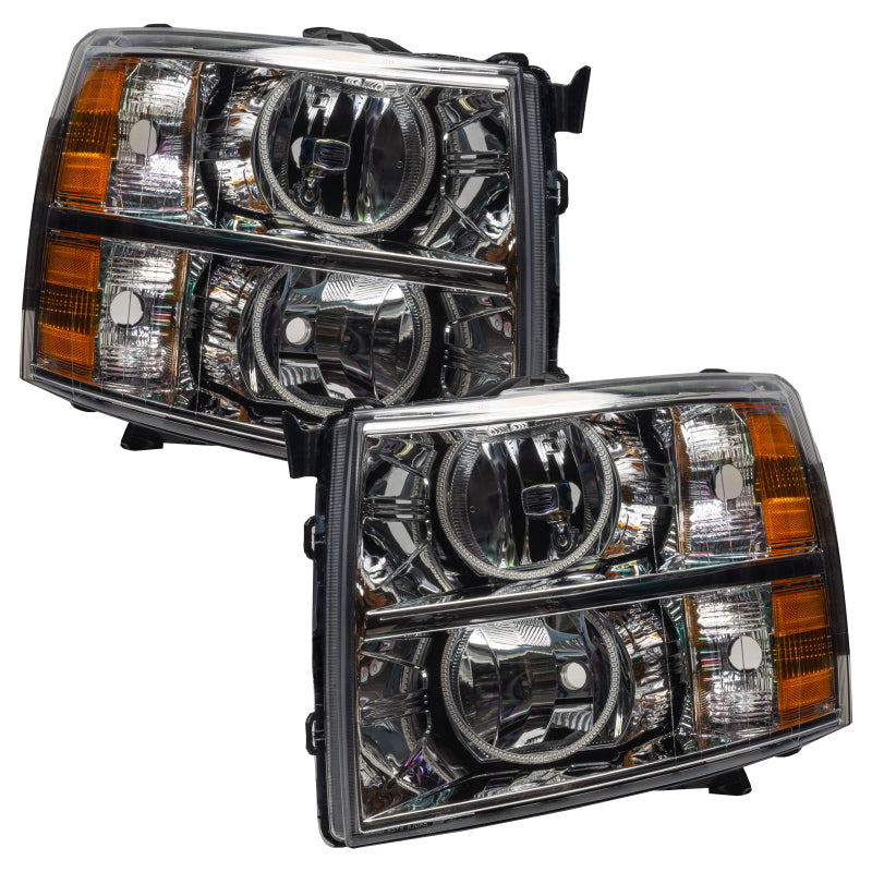 Oracle Lighting 07-13 Chevrolet Silverado Pre-Assembled LED Halo Headlights - Blue