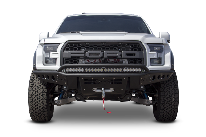 Addictive Desert Designs 17-18 Ford F-150 Raptor Stealth R Front Bumper w/ Winch Mount