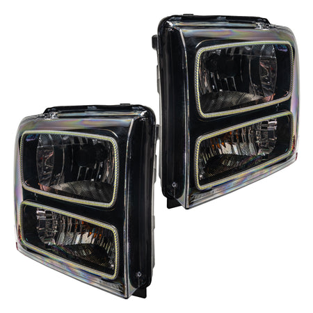 Oracle 05-07 Ford F-250/350 SMD HL - Black - ColorSHIFT w/ Simple Controller