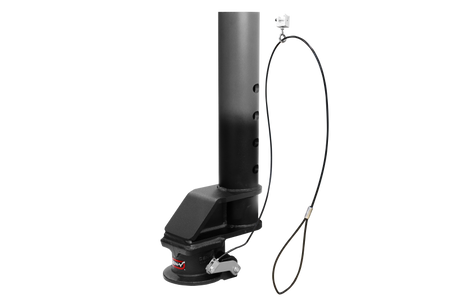 Gen-Y Viking 4in Round/6in Offset SnapLatch 2-5/16in Coupler / 6K TW 25K w/Pull Cable- Texture Blk