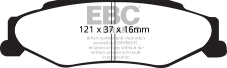 EBC Racing 01-13 Chevrolet Corvette C5/C6 5.7L/6.0L/6.2L Rear SR-11 Sintered Race Brake Pads