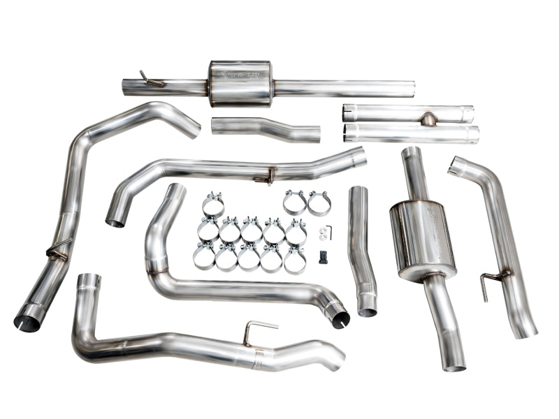 AWE 4th Gen GM 1500 6.2L Catback Split Rear Exit (w/ Bumper Cutouts) - OE Tips