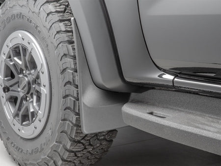 WeatherTech 24-25 Ford Ranger Raptor Supercrew Rear No Drill MudFlaps - Black