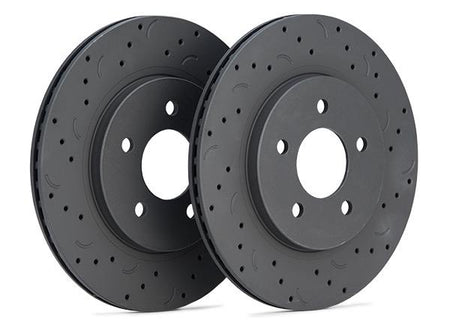 Hawk 07-15 Audi Q7 / 08-16 Porsche Cayenne Talon Cross Drilled and Slotted Front Rotors (Pair)