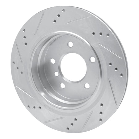 R1 95-99 BMW M3 E36 Left Rear Drilled & Slotted Silver Brake Rotor