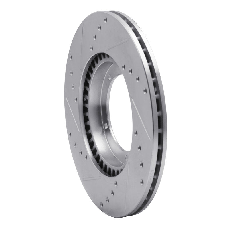 R1 67-88 Porsche 911 Front Right Drilled & Slotted Silver Brake Rotor