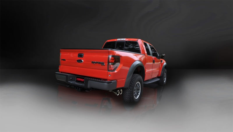 Corsa 2010-2010 Ford F-150 Raptor 5.4L V8 Polished Sport Cat-Back Exhaust