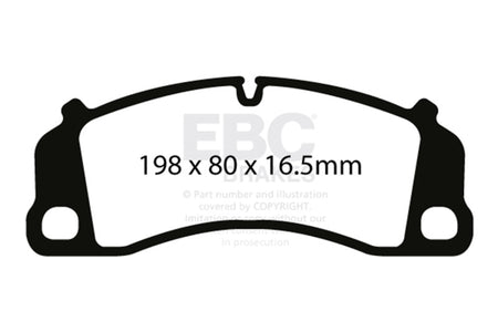 EBC 13-15 Porsche 911 (991) GT3 3.8L (Cast Iron Rotor Only) Bluestuff Front Brake Pads