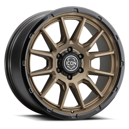 ICON Alloys Cajon 20x9 / 6x5.5 / 16mm / 5.625in BS Satin Bronze Wheel w/ GB Lip