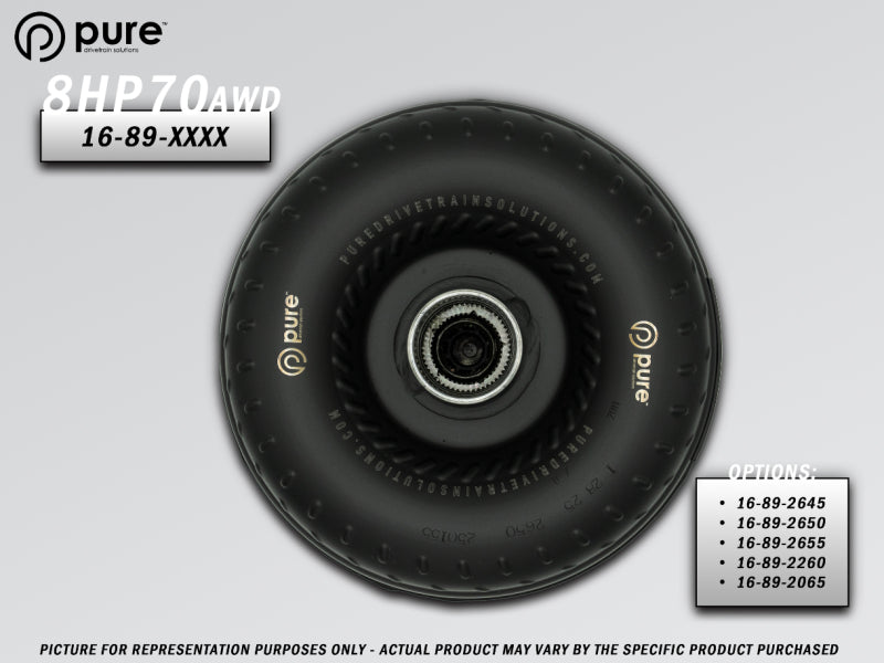 Pure Drivetrain 8HP70 High Performance Billet Race Torque Converter - 26/50 Stator - AWD