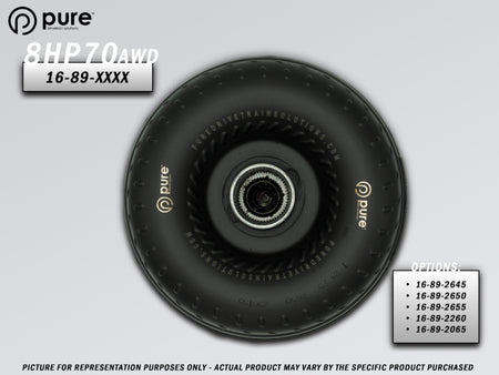 Pure Drivetrain 8HP70 High Performance Billet Race Torque Converter - 26/50 Stator - AWD