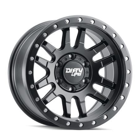 Dirty Life 9309 Canyon Pro 17x9/6x139.7 BP/0mm Offset/106mm Hub Matte Black Wheel - Beadlock
