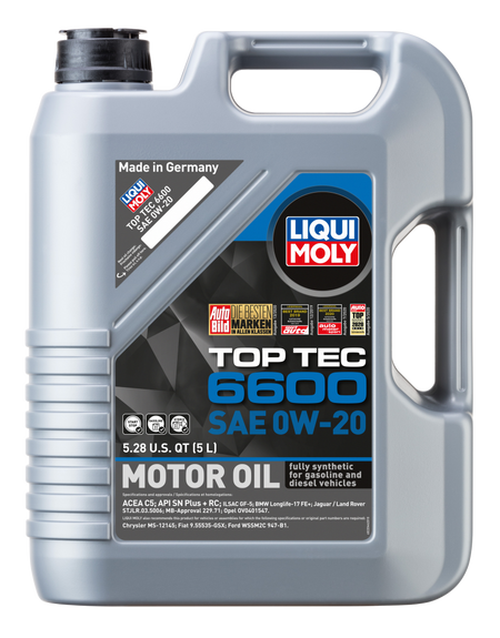 LIQUI MOLY 5L Top Tec 6600 Motor Oil SAE 0W20