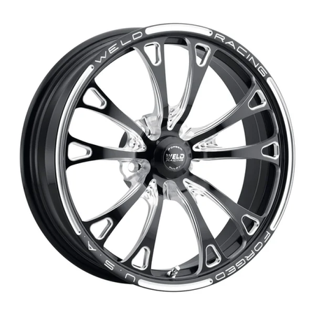 Weld V-Series 1-Piece 17x4.5 / 5x4.5 BP / 2.2in. BS Gloss Black Milled Wheel