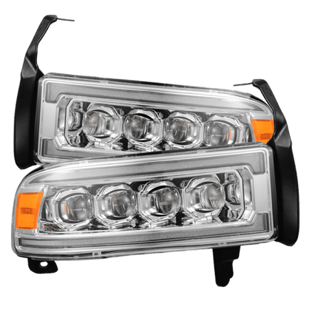 AlphaRex 94-01 Dodge Ram 1500 NOVA LED Headlights Chrome w/ Activ. Light Seq. Signal and SB DRL