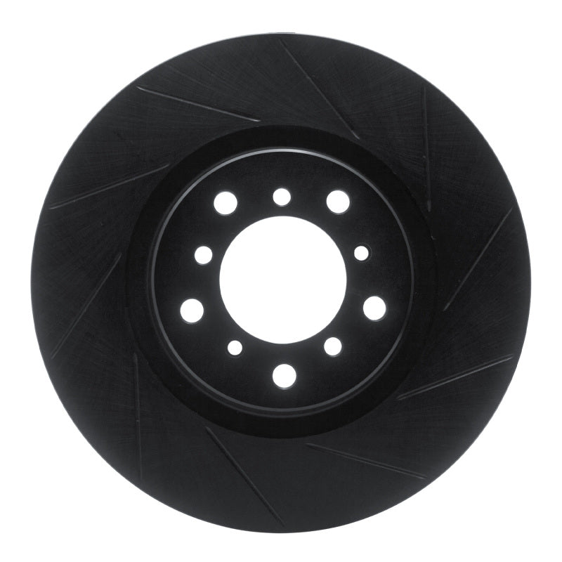 R1 01-06 BMW M3 Left Front Slotted Black Brake Rotor