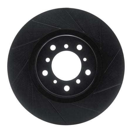 R1 01-06 BMW M3 Left Front Slotted Black Brake Rotor