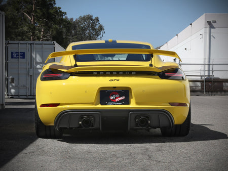 aFe MACHForce XP 2.25in-2.5in 304SS Exhaust Cat-Back Porsche 20-22 Cayman GT4(718) 4.0L - Black Tips