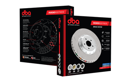 DBA 14-20 Audi A6 Front 5000 Series Drilled and Slotted Rotor w/Silver Hat