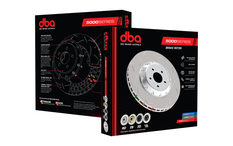 DBA 18-21 BMW 230I (w/M Perf Brakes) Front Rotor Front 5000 Series Slotted Rotor w/Sliver Hat
