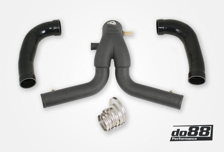 do88 2015+ Porsche 911 Turbo/Turbo S (991.2) Y-Pipe for do88 Intercooler - Black