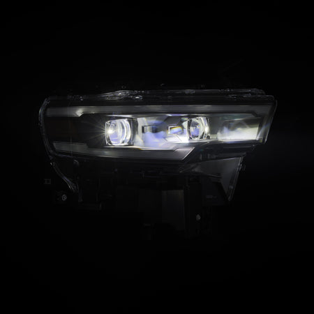 AlphaRex 25-26 Dodge Ram 1500 Luxx LED Proj Headlights -Black w/Activ Lit/ Seq Signal/Switchbk DRL