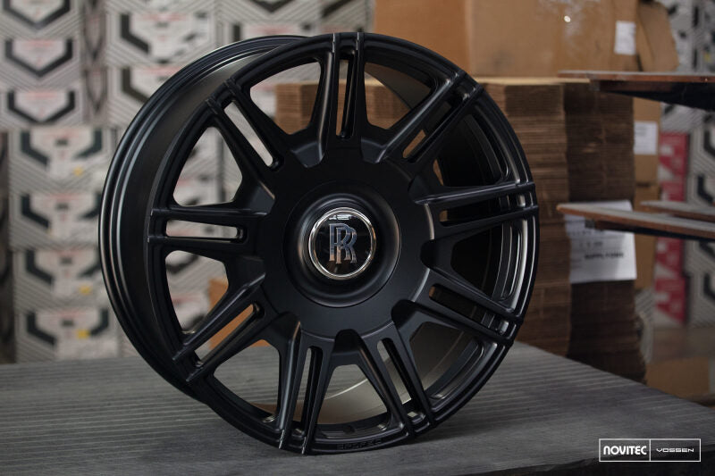 Vossen x Novitec SP2 22x10in - 5x120 BP - ET22 - Satin Black Rolls-Royce Phantom 1st Gen Front Wheel