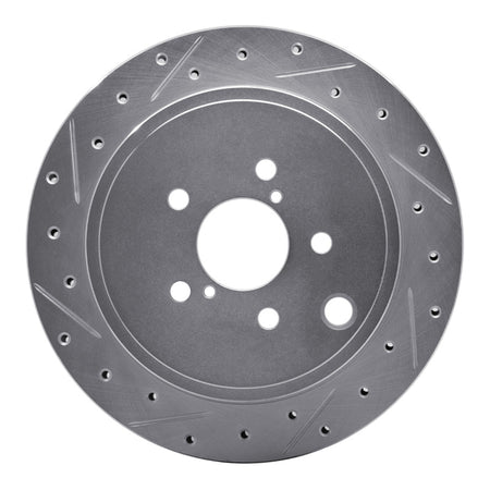 R1 10-25 Scion FR-S Rear Left Drilled & Slotted Silver Brake Rotor