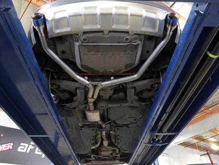 aFe MACH Force-Xp 13-16 Audi Allroad L4 SS Axle-Back Exhaust w/ Blue Flame Tips