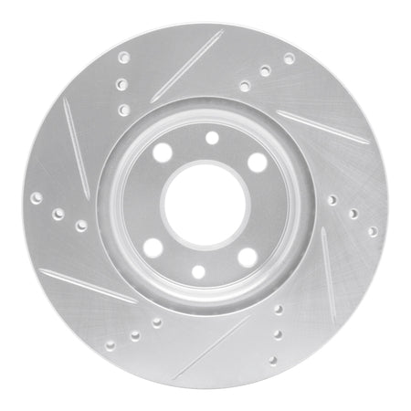 R1 09-19 Dodge Vision (Mexico) Front Right Drilled & Slotted Silver Brake Rotor