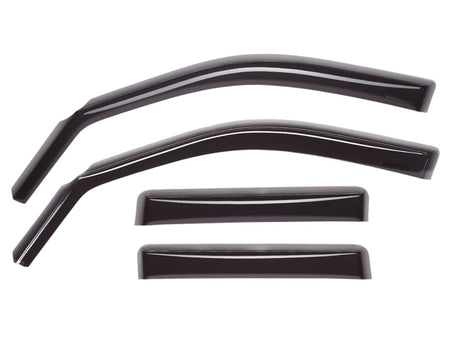 WeatherTech 02-08 Dodge Ram 1500 QuadCab Front & Rear Side Window Deflectors - Matte Black