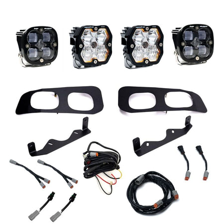 Baja Designs 23-25 Ford Super Duty Squadron Pro/SAE 2.0 Dual Fog Pocket Kit (SAE Fog) - Clear