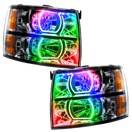 Oracle 07-13 Chevrolet Silverado SMD HL - Black - Square Style - ColorSHIFT