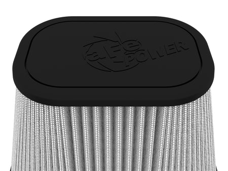 aFe Track Series Intake Pro DRY S Air Filter (6-1/8x4-1/8)IN F x(9-1/4x7-1/4)IN B x(6x4)IN Tx7-1/8IN