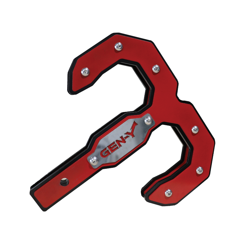 Gen-Y Hulk 2.0 16K Tow Hook 2in Shank - Black/Red