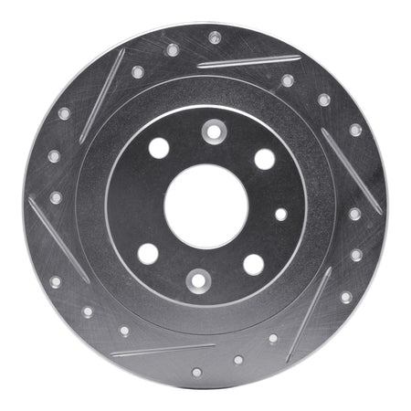 R1 90-03 Ford Escort Rear Left Drilled & Slotted Silver Brake Rotor