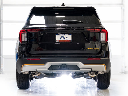 AWE Tuning 2021+ Ford Explorer Tremor 3.0TT 0FG Dual Rear Exit Exhaust w/ Bash Guard