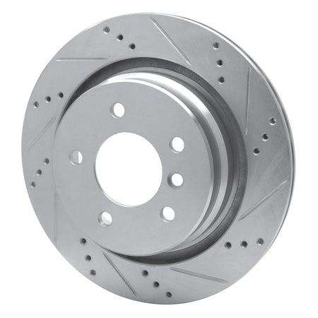 R1 95-99 BMW M3 E36 Left Rear Drilled & Slotted Silver Brake Rotor