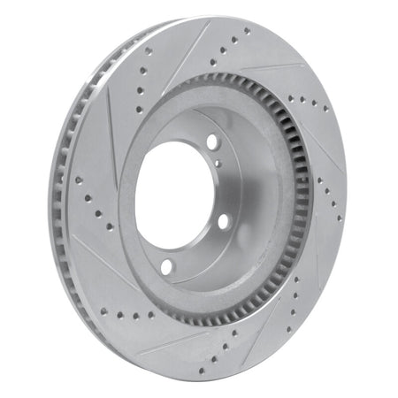 DFC 07-22 Lexus LX570 Front Right Drilled & Slotted Silver Brake Rotor