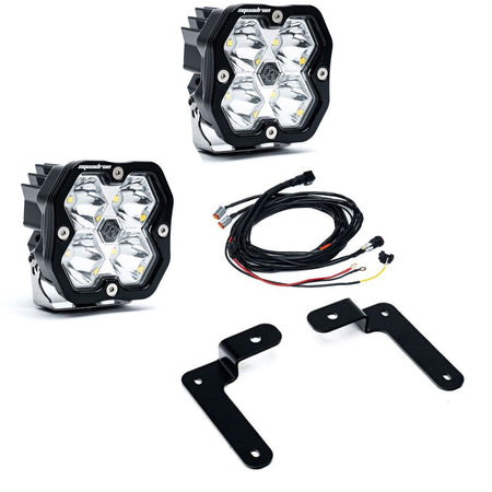 Baja Designs 18-25 Jeep JL/JT / 20-25 Gladiator Squadron 2.0 A-Pillar Sportsmen Kit (Spot) - Clear