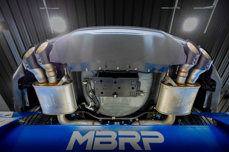 MBRP 15-24 Ford Mustang T304 SS 4in OD / 6.5in Length Quad Tip Cover Kit - Black Tip