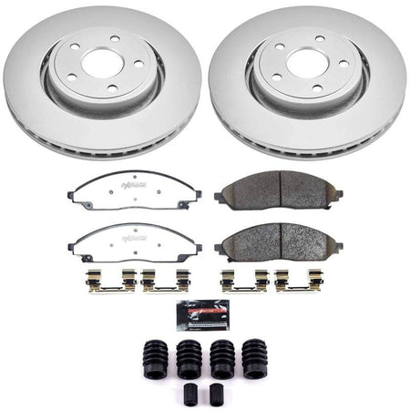 Power Stop 22-24 Jeep Grand Cherokee Front Z36 Coated Truck & Tow Brake Kit