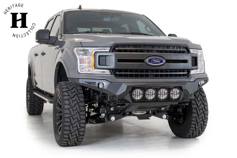 Addictive Desert Designs 18-20 Ford F-150 Bomber Front Bumper w/ 4 Rigid 360 6IN Mounts