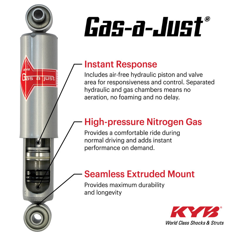 KYB 18-23 Jeep Wrangler Gas-A-Just Monotube Shock - Rear