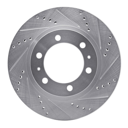 DFC 05-23 Toyota Tacoma Front Right Drilled & Slotted Silver Brake Rotor