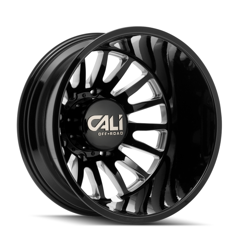 Cali Off-Road 9110D Summit Dually 22x8.25 / 8x165.1 BP / -232mm OS / 121.3mm Hub Gls Blk Mill Wheel